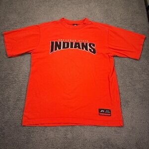 Vintage Arkansas State Indians Shirt Mens Medium Red NCAA College Pro Player ASU